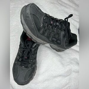 SKECHERS 9 Skechers Work Cankton Steel Toe Lace Up  Slip Resistant Work Boot